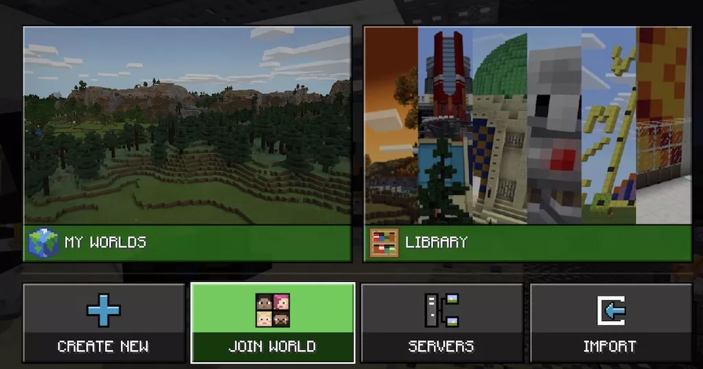Minecraft Education 点击 Join World 加入世界
