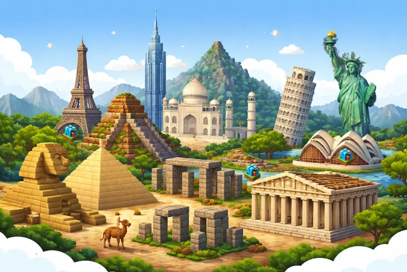 Minecraft World Architecture Adventure From Ancient Wonders to Modern Icons